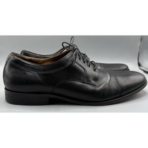 Johnston & Murphy Dress Shoes Oxford Men Sz 13 Black Leather Lace Up Cap Toe